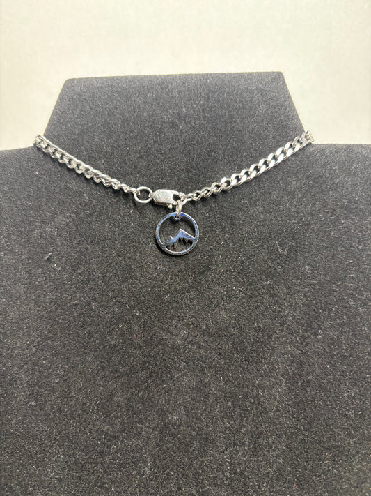 Stainless Steel Mountain Charm
