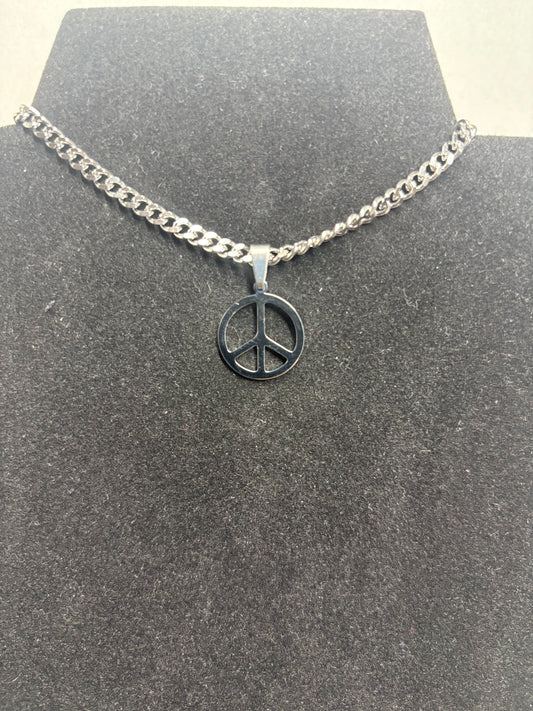 Stainless Steel Peace Symbol Charm