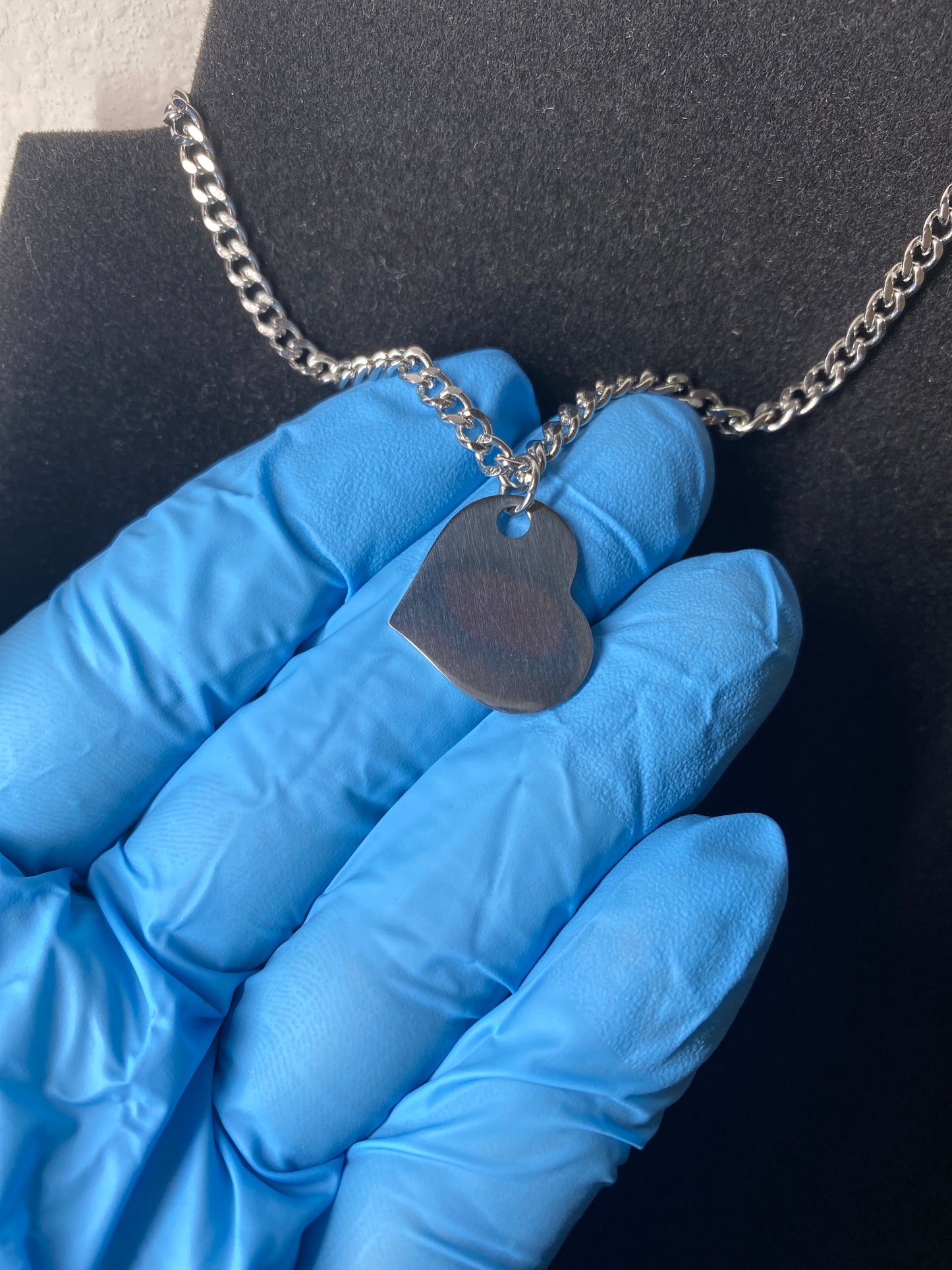 Stainless Steel Blank Heart Charm
