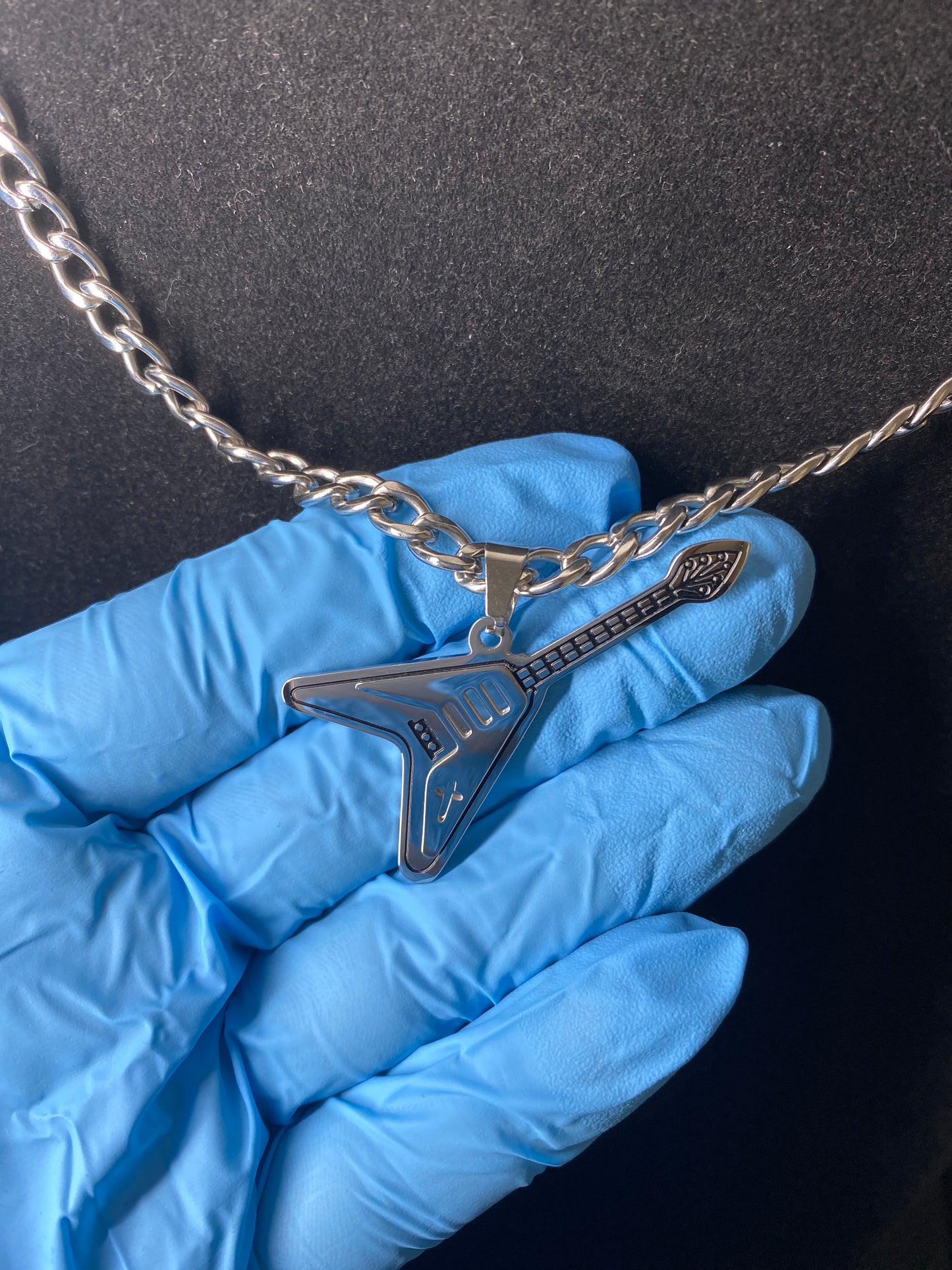 Stainless Steel Guitar Pendant